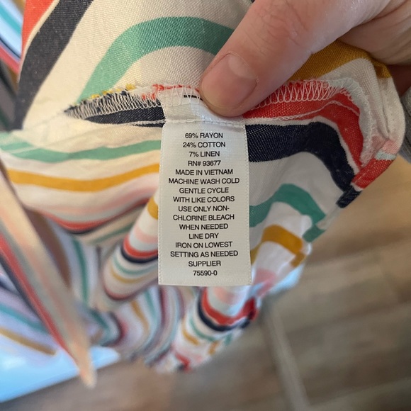 A.n.a. Multi-colored striped midi button up dress - Picture 6 of 7